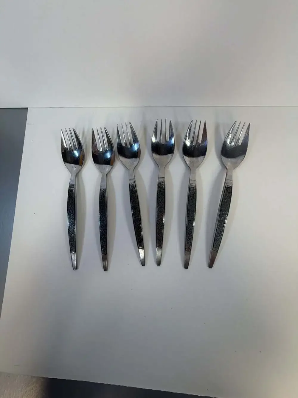 Set of 6 Vintage Arthur Salm ASF3 Dynasty Stainless Steel Sporks Japan